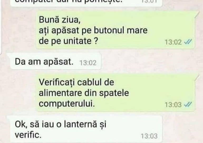 Bancul zilei. Ce se întâmplă când nu te pricepi la calculatoare