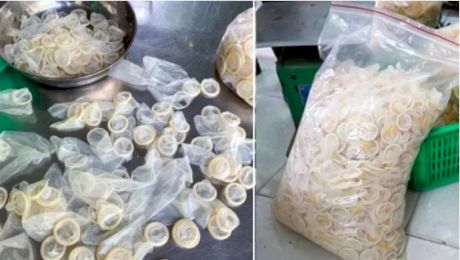 Trei sute de mii de prezervative folosite au fost curățate și pregătite pentru revânzare