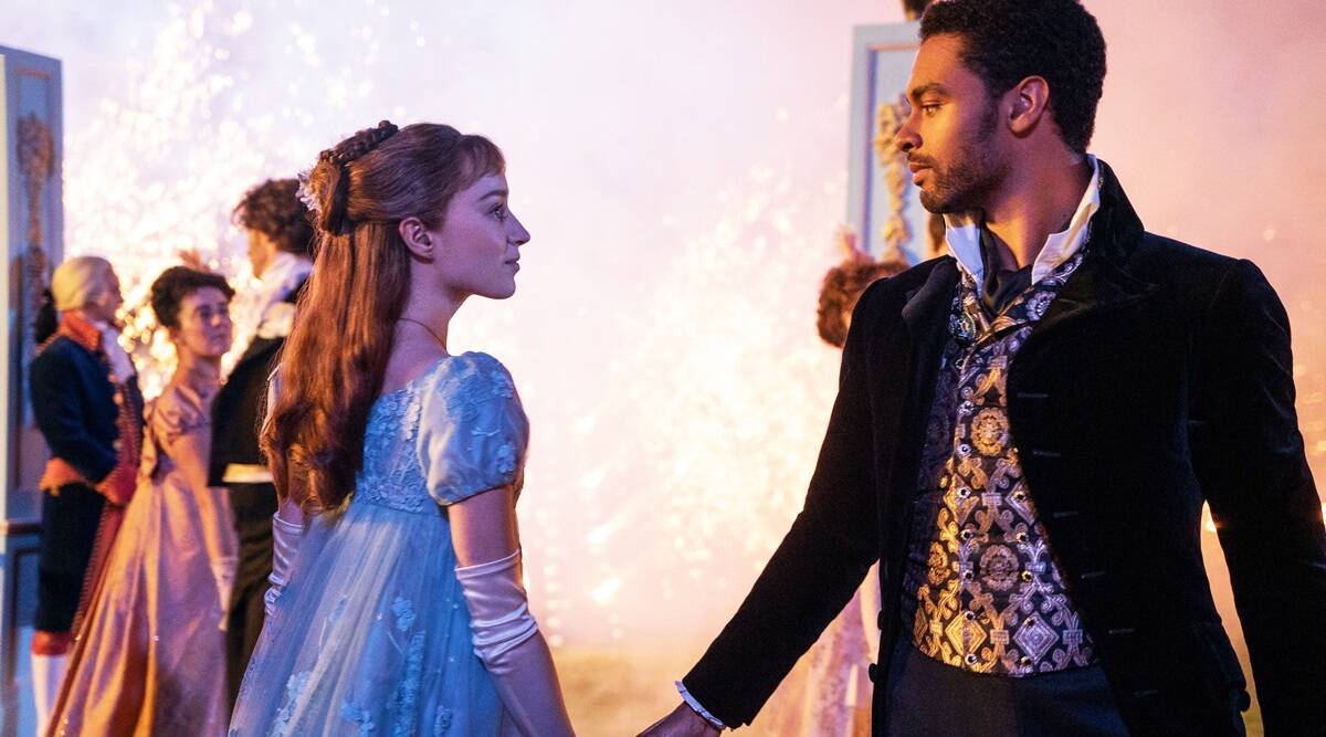 Simon Basset şi Daphne Bridgerton în timpul unui dans. Sursa foto: Netflix