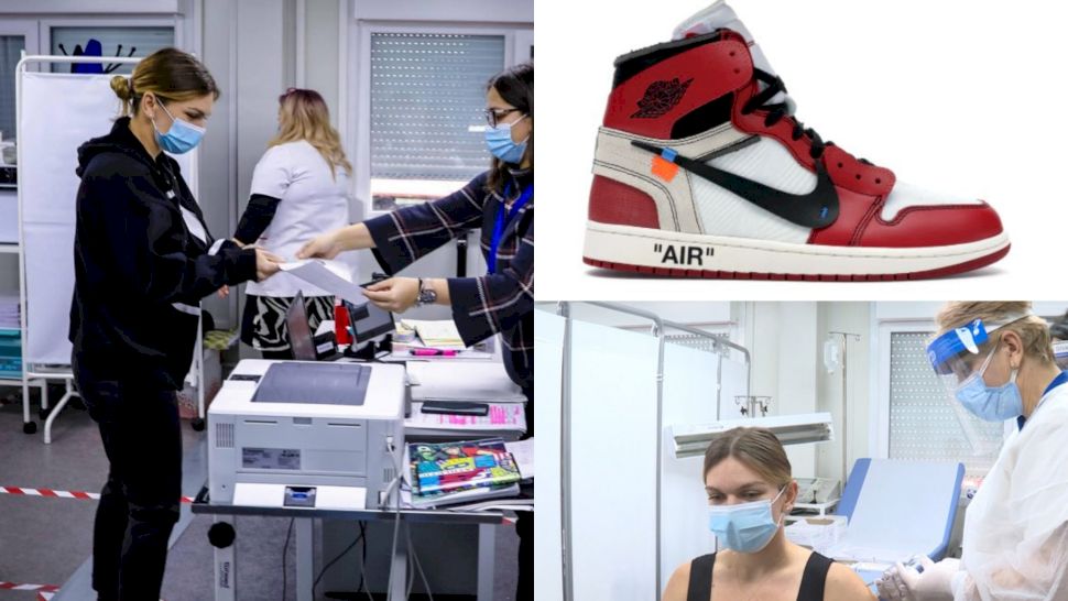 Detaliul care le-a scăpat tuturor! Ce a avut Halep asupra ei în momentul vaccinării!