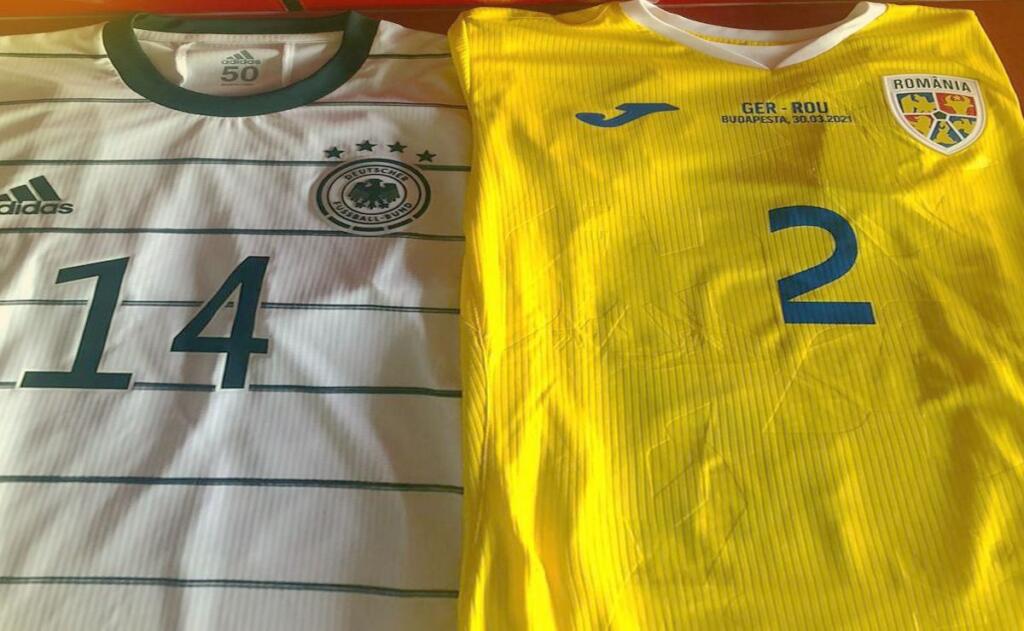 Echipamentul celor două reprezentative pentru meciul de azi Germania U21 - România U21. Sursa foto: FRF.ro