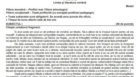 Barem Bacalaureat 2023, la Limba şi literatura română. Ce trebuia să scrii pentru nota 10 BAC