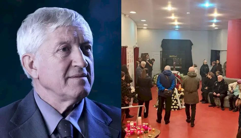 Imagini dureroase de la priveghiul lui Mircea Diaconu. Soția îndurarată plânge neîncetat la căpătâiul actorului