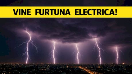 Furtuni electrice in Romania: Meteorologii anunta doua saptamani cu fenomene meteo extreme (AccuWeather)