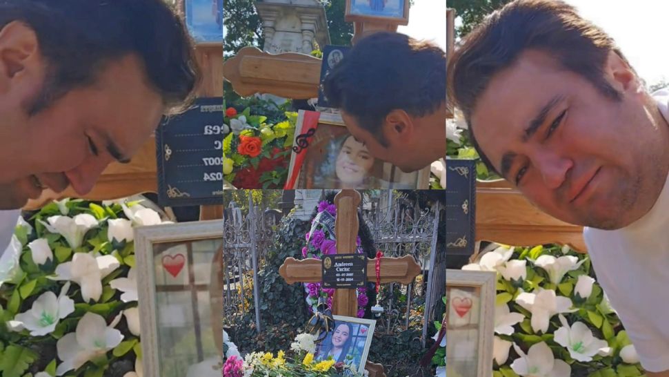 Igor Cuciuc, filmat în timp ce plânge în hohote în cimitir, lipit de crucea fiicei sale!