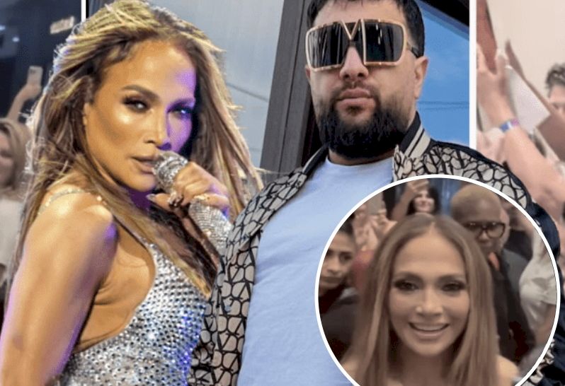 Cum a reacţionat Jennifer Lopez, după ce Tzancă Uraganu i-a cântat o manea. L-a remarcat în mulţimea de fani de la hotel