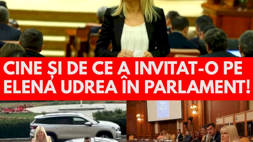Elena Udrea a revenit în Parlament după eliberarea din închisoare. A purtat o ținută neagră, mulată, cu decolteu și pantofi cu tocuri / Cine a invitat-o și de ce