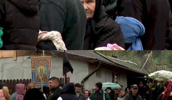 Imagini sfâșietoare de la înmormântarea Mihaelei, mămica înjunghiată de soț, în Teleorman. Ce au.