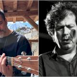 Ținuta bizară purtată de Adi Despot la priveghiul lui Artan. E singurul artist care a venit să-i aducă un ultim omagiu lui Adrian Pleșca