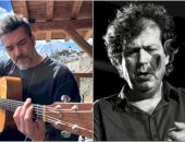 Ținuta bizară purtată de Adi Despot la priveghiul lui Artan. E singurul artist care a venit să-i aducă un ultim omagiu lui Adrian Pleșca