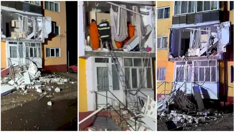 O nouă explozie de proporții s-a petrecut într-un bloc din România. În județul Bihor, un balcon întreg s-a prăbușit cu tot cu o femeie. Care e starea victimei