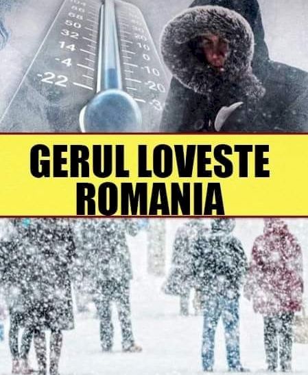 Vin 5 zile de iarnă grea în România! Ger de crapă pietrele