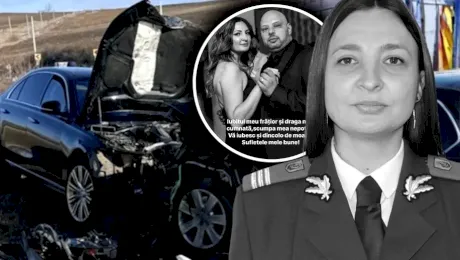 Cine era, de fapt, soția milionarului din Vaslui care a murit într-un accident tragic. Femeia, însărcinată, lucra de 10 ani în Jandarmerie. Update