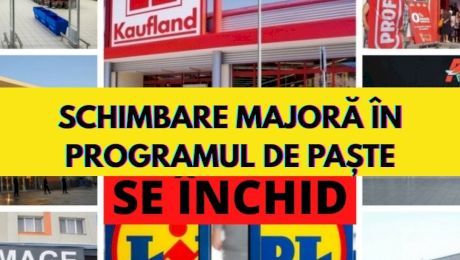 Schimbare majoră anul acesta pentru magazine de Paște! Toate supermarketurile vor…Vezi mai mult