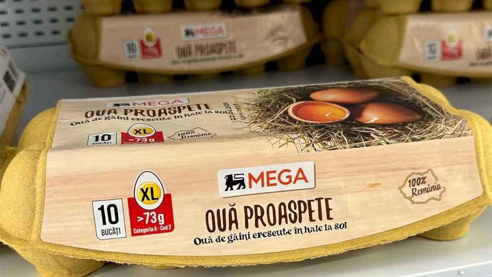 Ouă XL, prețuri XXL! Cât costă un cofraj cu ouă mari, în magazinele Mega Image din România