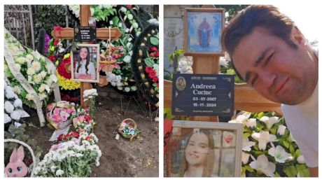 Mormântul Andreei Cuciuc a fost vandalizat. Igor, tatăl tinerei, e devastat: ”I-au mutat crucea”