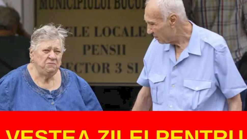 Vești bune pentru pensionari! Pensiile aferente lunii mai 2026 vor fi livrate... Vezi mai multAnunț de ULTIMĂ ORĂ pentru pensionari! În luna mai, pensiile vor fi... Vezi mai mult