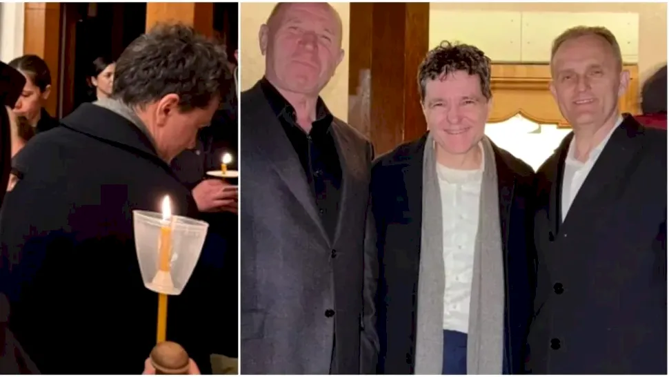 Nicușor Dan, lângă doi PSD-iști, la o mănăstire, de Prohodul Domnului.