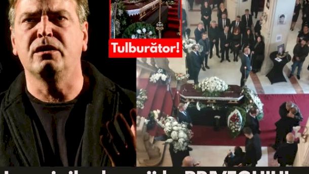 Primele imagini de la priveghiul actorului Ioan Isaiu. Sicriul a fost depus la Teatrul Național Cluj-Napoca și sute de oameni au venit să-și ia adio