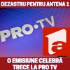 Dezastru pentru Antena 1. O emisiune celebră trece la Pro TV, asta după ce le-a fost furat Survivor