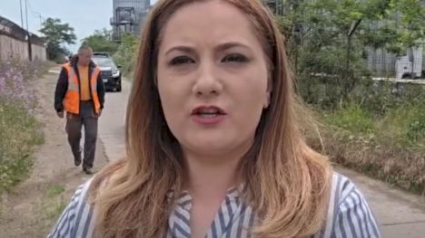 VIDEO. Explozia dronei din Constanța surprinsă în direct! Jurnalista a început să fugă