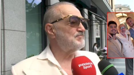 Gigi Becali, apariție spectaculoasă la tăierea moțului lui Giorgios, fiul lui Ianis Hagi!